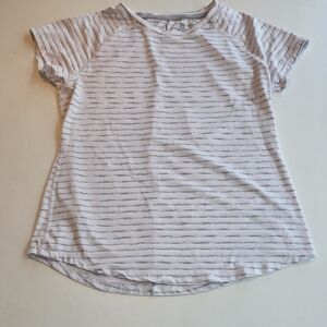 Champion Grey And White Striped Workout Top